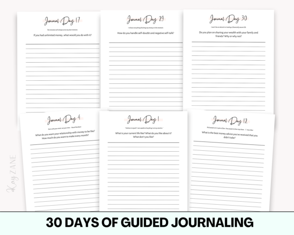 30 days of guided journaling