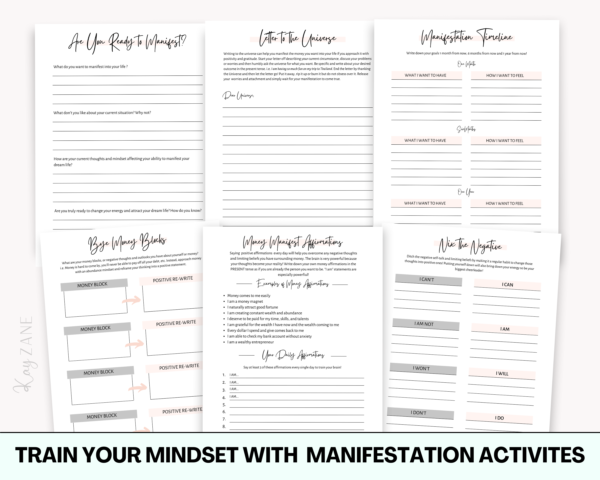train your money mindset with manifestation activities